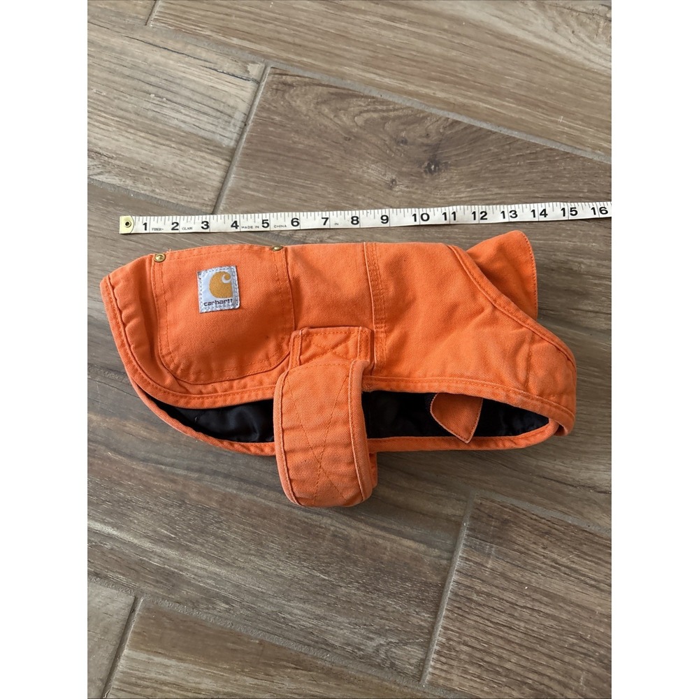CARHARTT ORANGE DOG HUNTING WORK CANVAS COAT JACKET ADJUSTABLE FARM COUNTRY